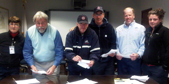 Agency/Terminal Negotiating Committee Members & Observers counting ballots in Woods Hole, MA