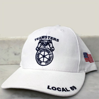 Teamsters Union Local No. 59 White Hat (Baseball Style)